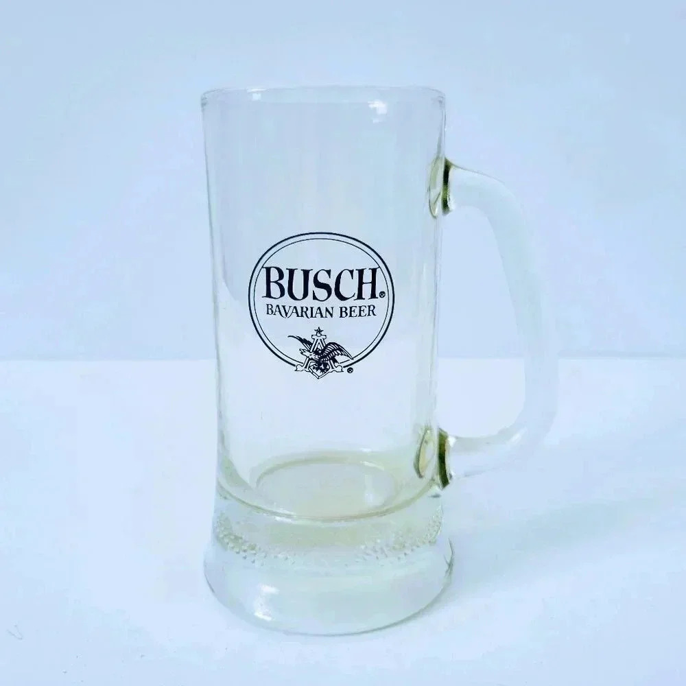 Anheuser Busch Bavarian Beer Stein Glass Mug Vintage 6 1/4" x 2 3/4"